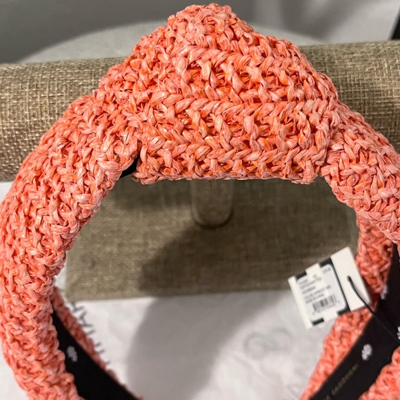 LELE SADOUGHI NWT AUTHENTIC WOVEN RAFFIA KNOTTED APRICOT COLOR HEADBAND - Picture 10 of 11